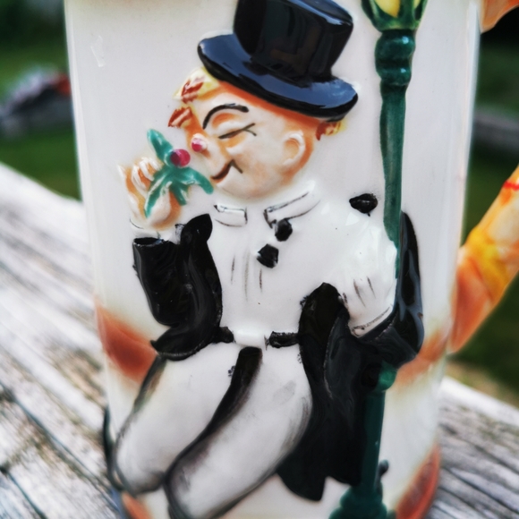 Vintage Drunk Man Show Me The Way to Go Home Porcelain Beer Stein Japan - Picture 3 of 17